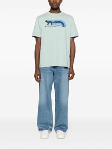 Maison Kitsuné logo-appliqué cotton T-shirt - Groen