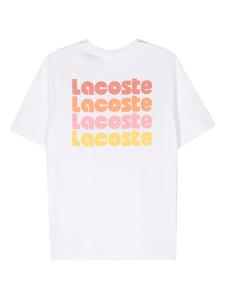 Lacoste logo-print cotton T-shirt - Wit
