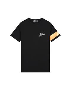 Malelions Men Captain T-Shirt - Black/Peach