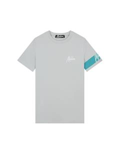 Malelions Men Captain T-Shirt - Grey/Aqua Blue