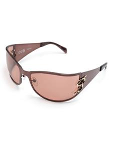 Blumarine wraparound-frame sunglasses - Bruin