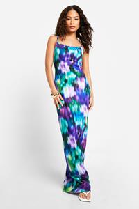 Boohoo Petite Blurred Floral Maxi Dress, Floral