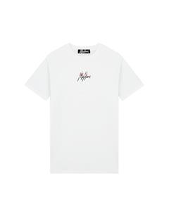 Malelions Men Split 2.0 T-Shirt - White/Dark Mauve