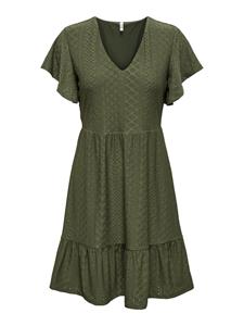 ONLY Jerseykleid "ONLSANDRA S/S V-NECK DRESS JRS"