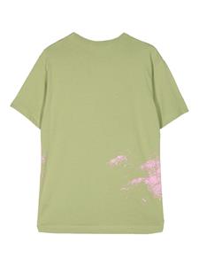 Comme Des Garçons Shirt spray paint-effect cotton T-shirt - Groen
