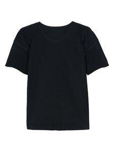 Homme Plissé Issey Miyake Geplooid T-shirt - Blauw
