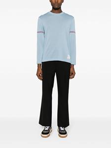 Thom Browne Katoenen T-shirt met RWB-streep - Blauw
