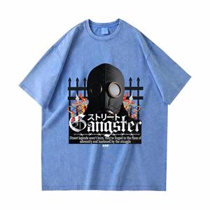 Best choice. Heavy Cotton Men's Washed Vintage T-Shirts Street Gangster Digital Printing Hip Hop Retro Punk TShirt Streetwear TShirts