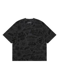 AAPE BY *A BATHING APE logo-appliqué cotton T-shirt - Zwart