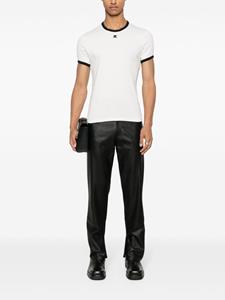 Courrèges Contrast cotton T-shirt - Wit