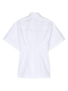 Sportmax Curve pointed-collar cotton shirt - Wit