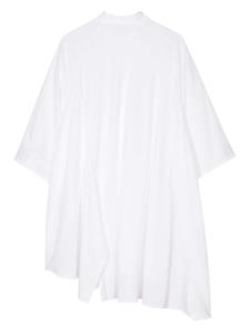 Yohji Yamamoto asymmetric short-sleeve shirt - Wit