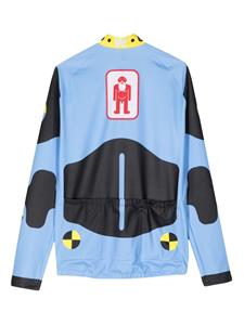 Walter Van Beirendonck Dummy-print long-sleeve cycling top - Blauw