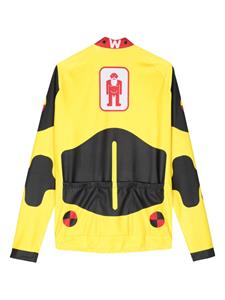 Walter Van Beirendonck Dummy-print long-sleeve cycling top - Geel