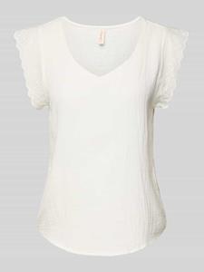 Only Comfort fit blouse met korte mouwen van puur katoen, model 'THYRA'