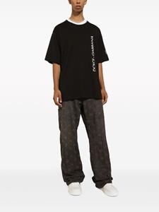 Dolce & Gabbana T-shirt met logoprint - Zwart