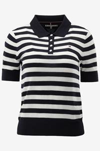 Tommy Hilfiger Trui met polokraag BUTTON POLO SS TOP met logo op borsthoogte