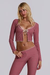 Jaded London Freda Gingham Swim Cardigan Top