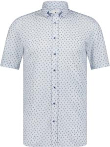 State of Art Overhemd Shortsleeve Blauw Print