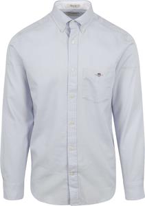 Gant Casual Overhemd Honeycomb Texture Lichtblauw