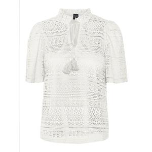 Vero moda Honey Lace Short Sleeve Tassel Top