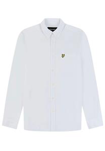 Lyle and Scott Cotton linen button down shirt lange mouw overhemden