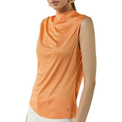 Comma Shirt met cascadehals mouwloos