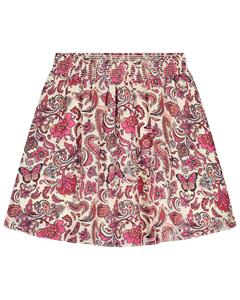 Nik & Nik Meisjes rok paisley vibrant orange fuchsia pop