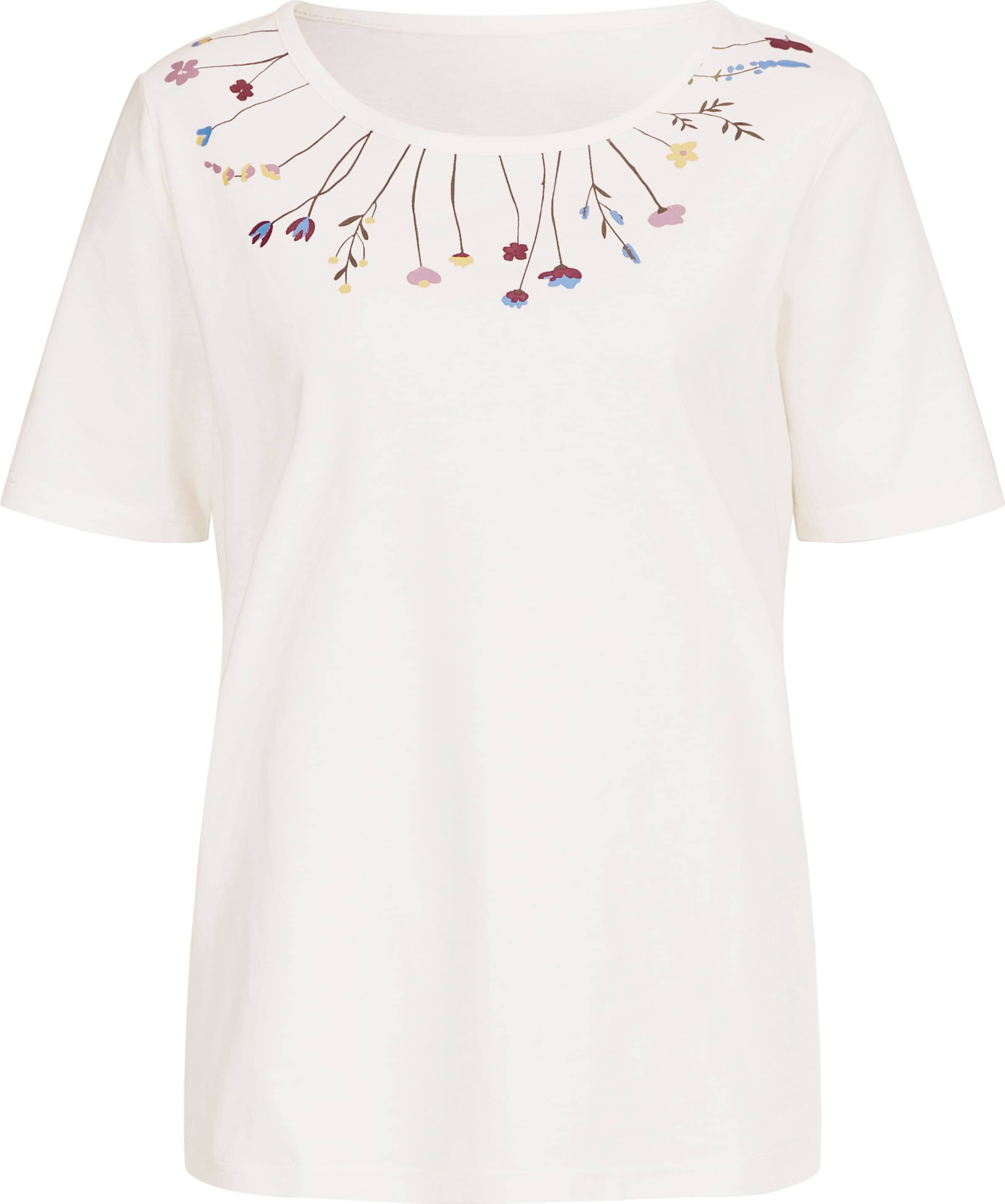Your Look... for less! Dames Shirt met ronde hals ecru/hemelsblauw Maat