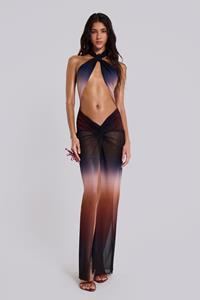 Jaded London Azevedo Knotted Halter Maxi Dress