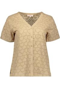 Only Katoenen zomer/lente top met korte mouwen en v-hals