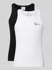 Karl Kani Tanktop met labelstitching in een set van 2 stuks