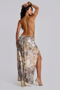 Jaded London Sedona Metallic Leopard Maxi Dress