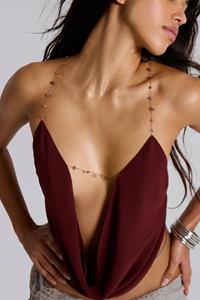 Jaded London Renya Backless Cowl Top