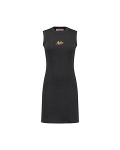 Malelions Women Signature Dress | Black/Orange