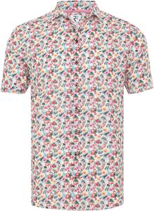 R2 Amsterdam R2 Overhemd Korte Mouwen Print Flamingo