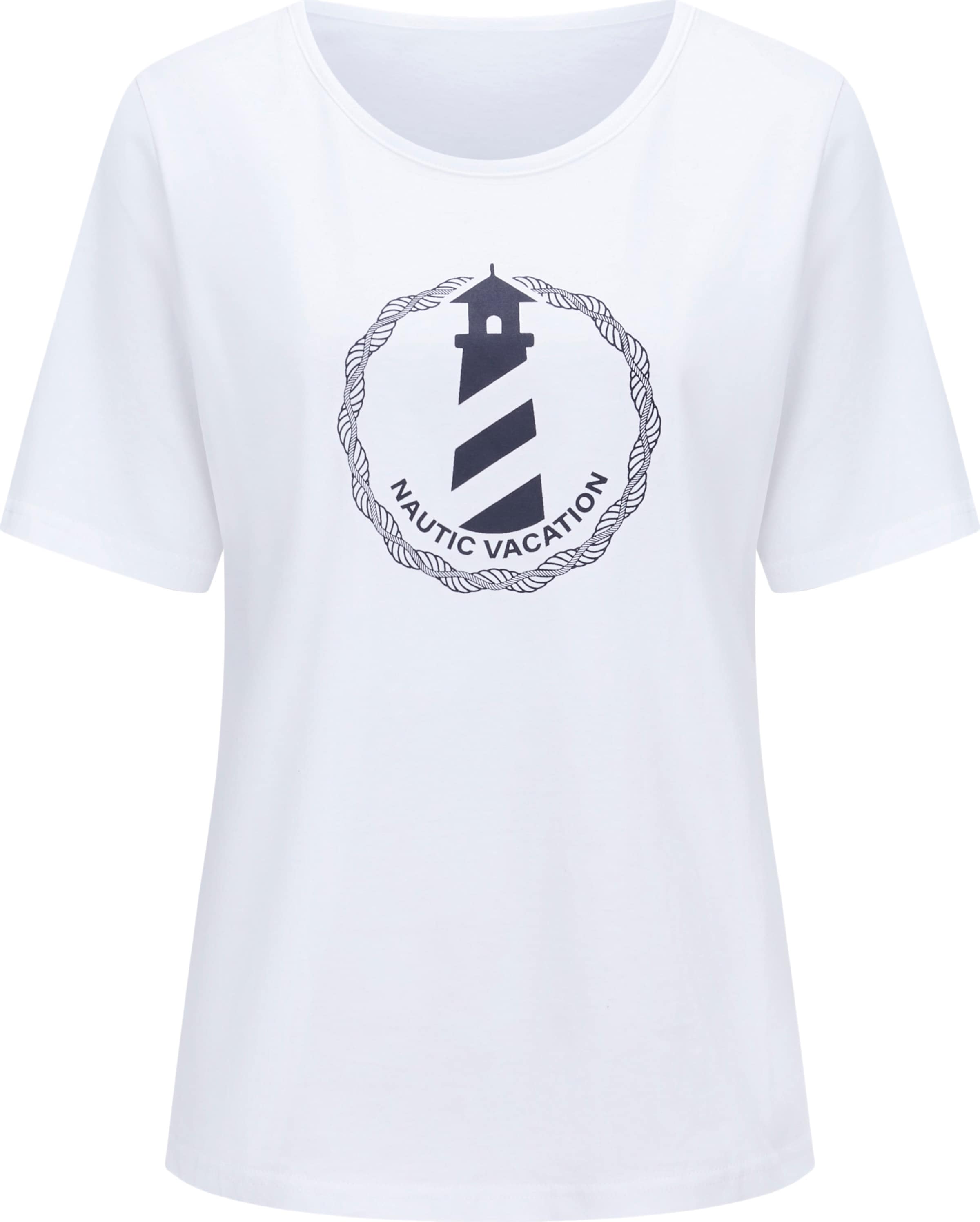 Your Look... for less! Dames Shirt met korte mouwen wit/marine Maat