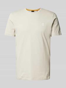 Boss Orange T-shirt met labelpatch, model 'Tales'