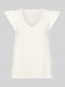 Vila Videlea v-neck cap sleeve top/vol
