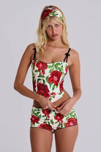 Jaded London Scarlet Satin Corset Top
