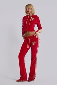 Jaded London Three Velour Low-rise Bootcut Trousers