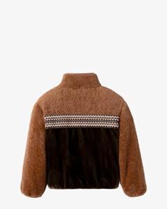 Ugg Marlene Braid Sherpa-jack voor dames  in Chestnut Heritage Braid Ii  Polyester