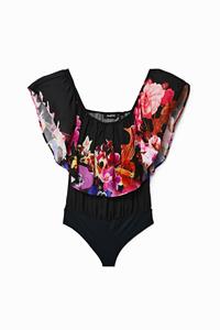 Desigual Gebloemde body M. Christian Lacroix - BLACK