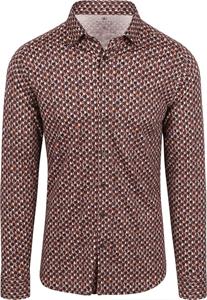 Desoto Overhemd Fundamental Vibes Print Bruin