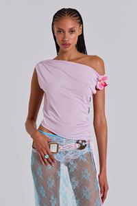Jaded London Dare To Drape In Pink With Flower Detail