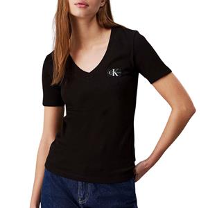 Calvin Klein T-shirt WOVEN LABEL RIB V-NECK TEE