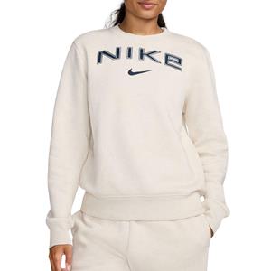 Nike  Women's NSW Phoenix Fleece Standard Logo Crew Neck - Trui, beige