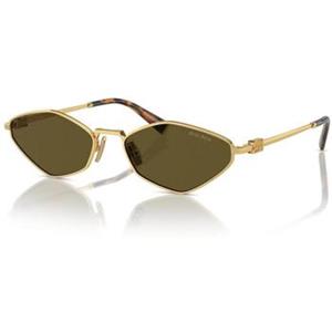 Miu Miu Eyewear Zonnebril met geometrisch montuur - Goud