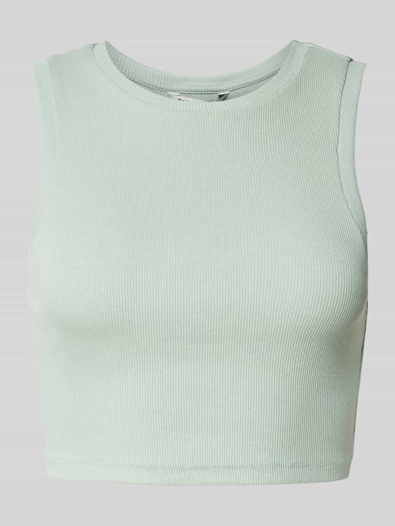 Korte top met ronde hals, model 'VILMA'