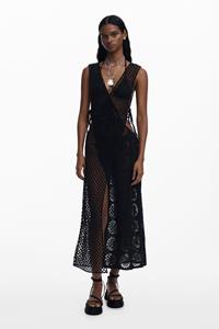 Desigual Gehaakt jurkje - BLACK